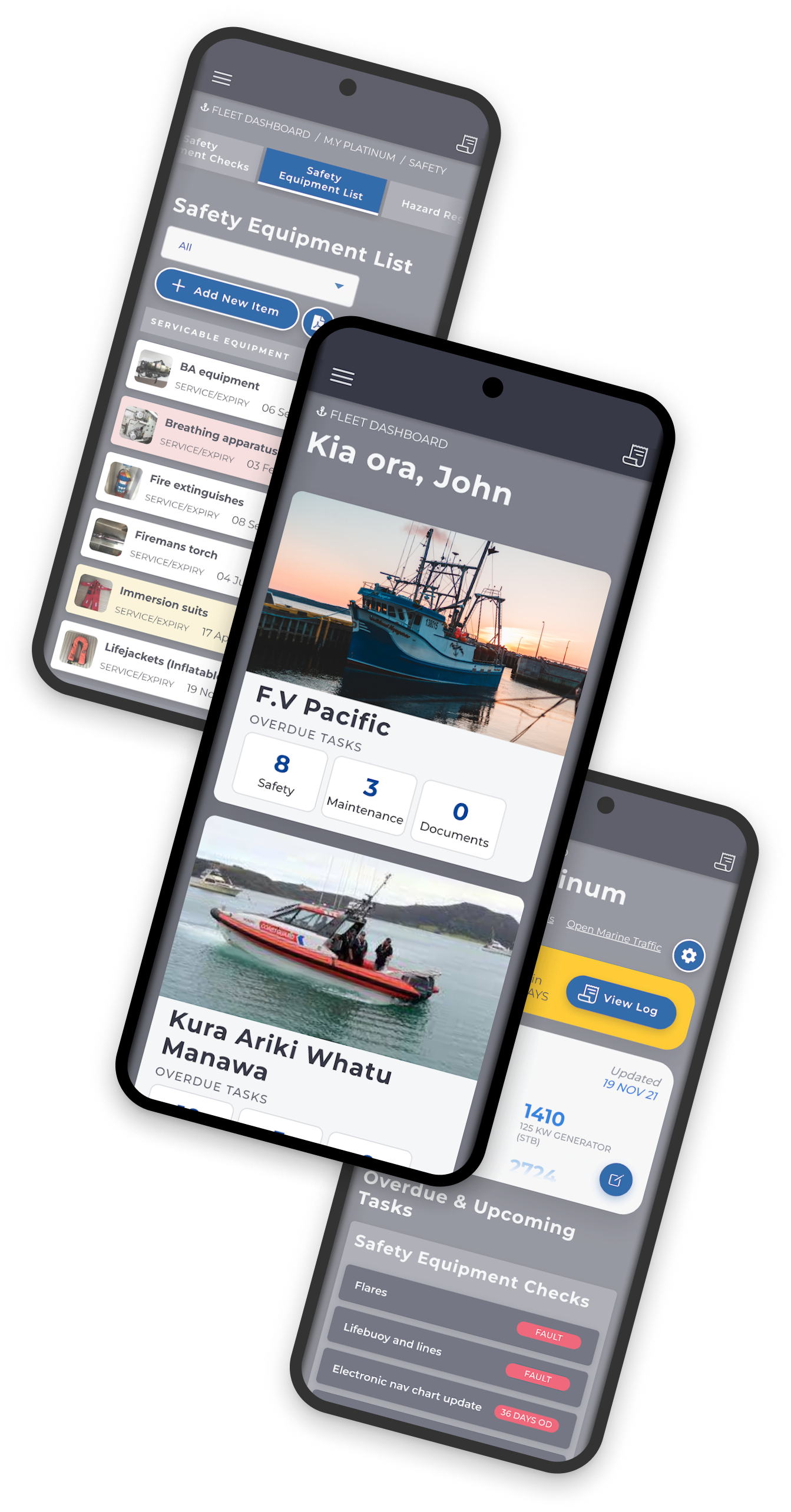 Sea Flux mobile app — fleet management on the go